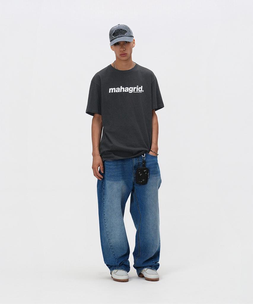 MAHAGRID Basic Logo Tee Charcoal(Mg2Cmmt502A)