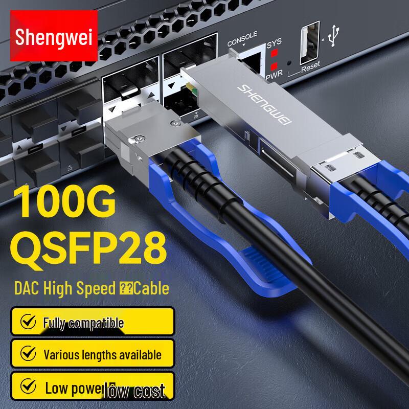 Shengwei 100G QSFP28 DAC High-Speed Stacking Cable