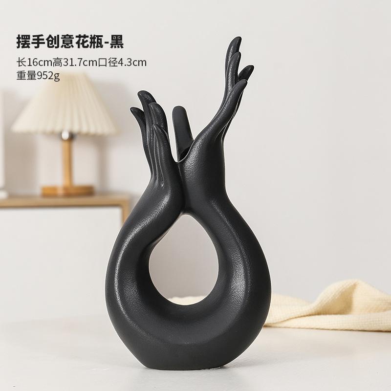 Ceramic vase dried flower vase Dry Flower Arrangement Office Home Decoration Accessories Living Room Decoration Ornaments
