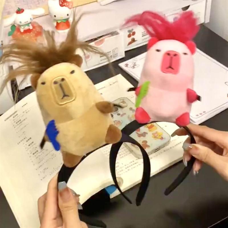 Sött Capybara Hårband Tecknat Djur Hårband Hårbygel för Ungdomar och Cosplay Stilfull Barn Flickor Huvudsmycke Smycken