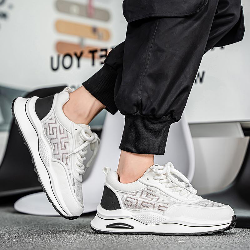 Fashion Chunky Men Outdoor Sports Shoes Mesh Breathable Lightweight Non Slip Versatile Simple Outdoor Casual Shoes