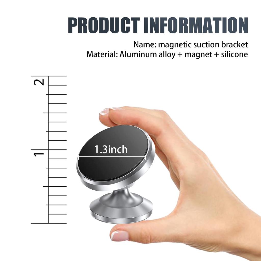 Magnetic car phone holder with GPS support for iPhone 14/13/12 Pro, Xiaomi, Huawei, Samsung, OnePlus and all smartphones.