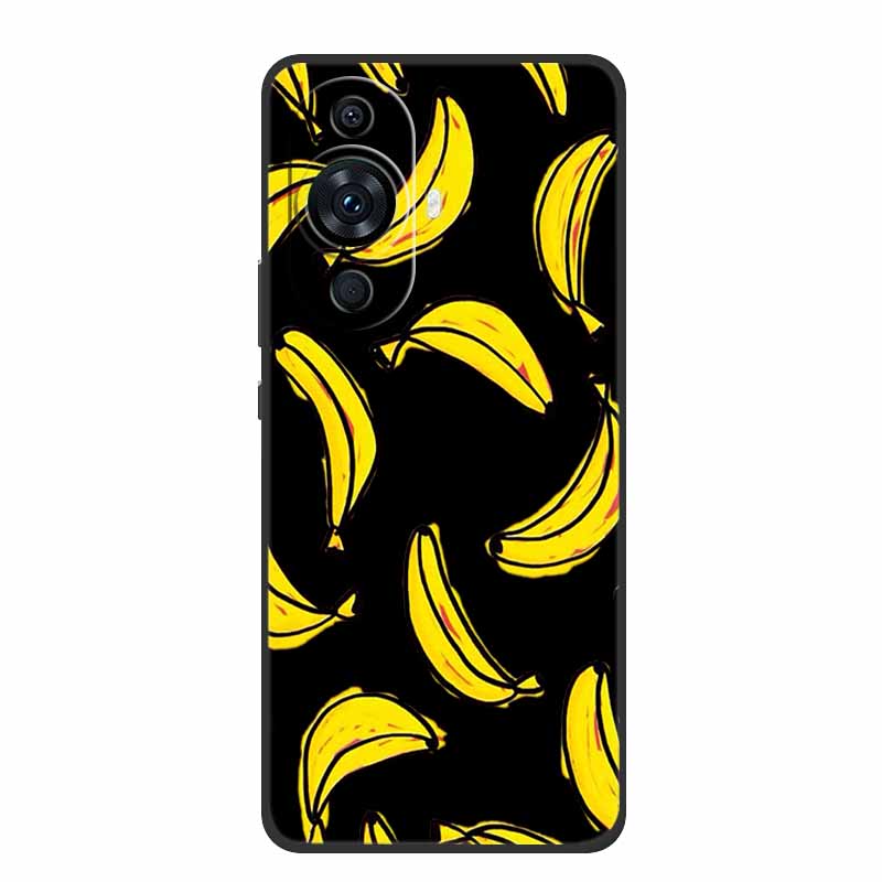 Funda For Huawei Nova 12s Case Cute Cartoon Cat Black Silicone Soft Back Cover Case For Huawei Nova 12s Case Nova12s 12 S Coque