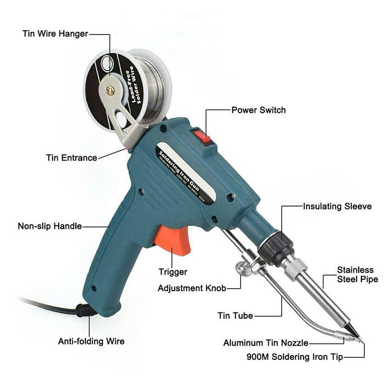 Auto Welding Electric Soldering Iron Temperature Gun Solder Repaire Tool Auto Welding Electric Soldering Iron Temperature Gun Solder Repaire Tool