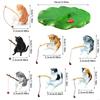 62KD Creative Cats and Ladybird Leaf Resins Sculpture for Unique Fishtank Ornaments
