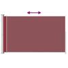 Auvent latéral rétractable - vidaXL - 180x300 cm - Rouge - Tissu polyester - Acier enduit de poudre