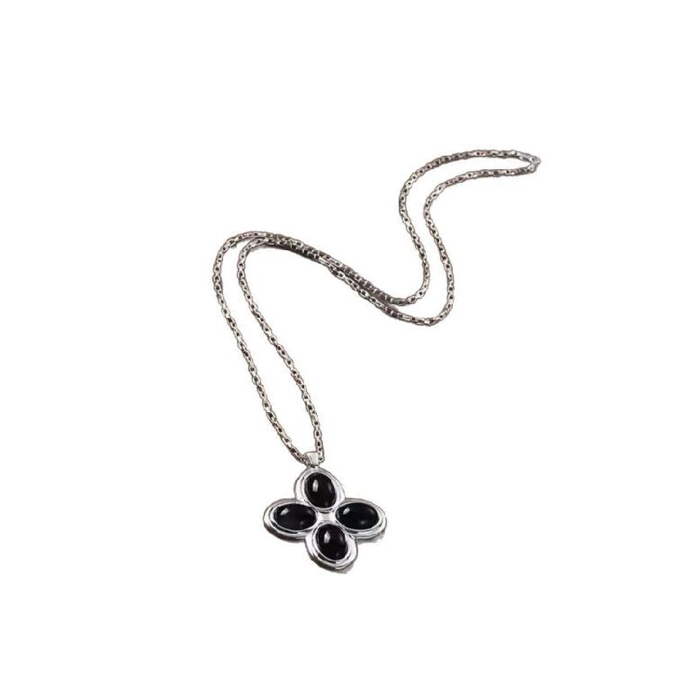 

Stylish Floral Crosses Pendant Necklace Layering Chain Alloy Portable for Holidays Birthdays Special Event 1