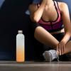 1l Water Bottle With Time Marker Gradient Frosted Plastic Cups Motivational Reusable Fitness Sports Outdoors Leakproof Bpa Free