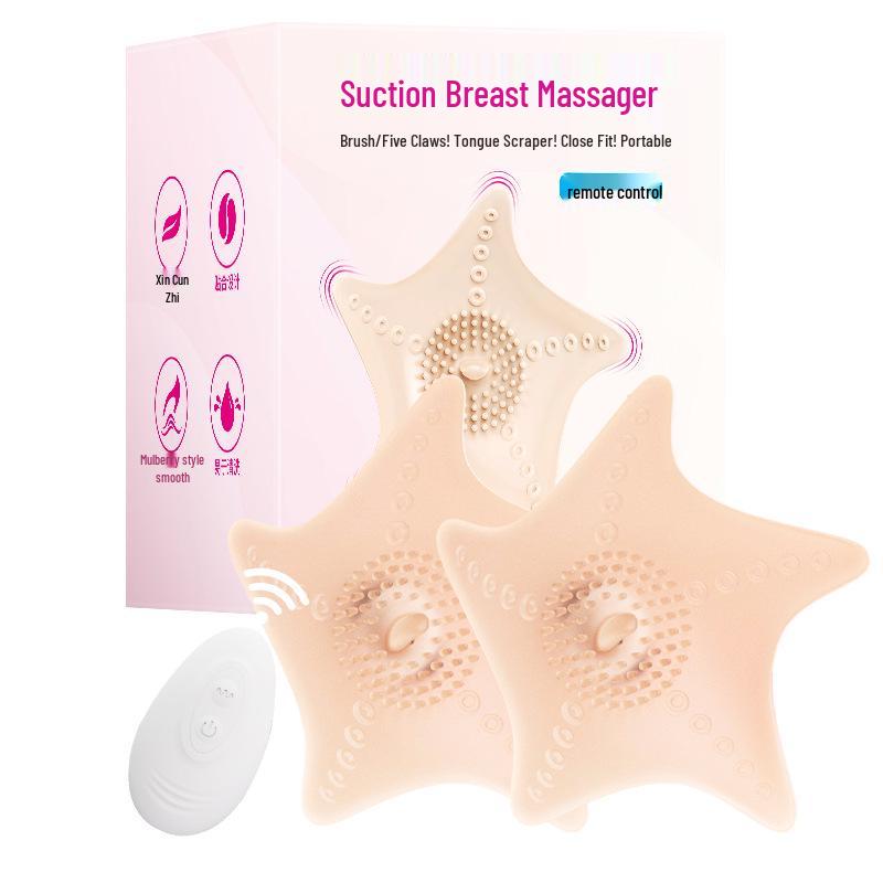 Vibrating Remote-Controlled Nipple Massager with Multi-Frequency and Rotating Features