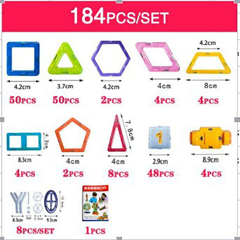 Multicolor Magnetic Building Blocks With Good Abrasion Resistance For Creative Kids