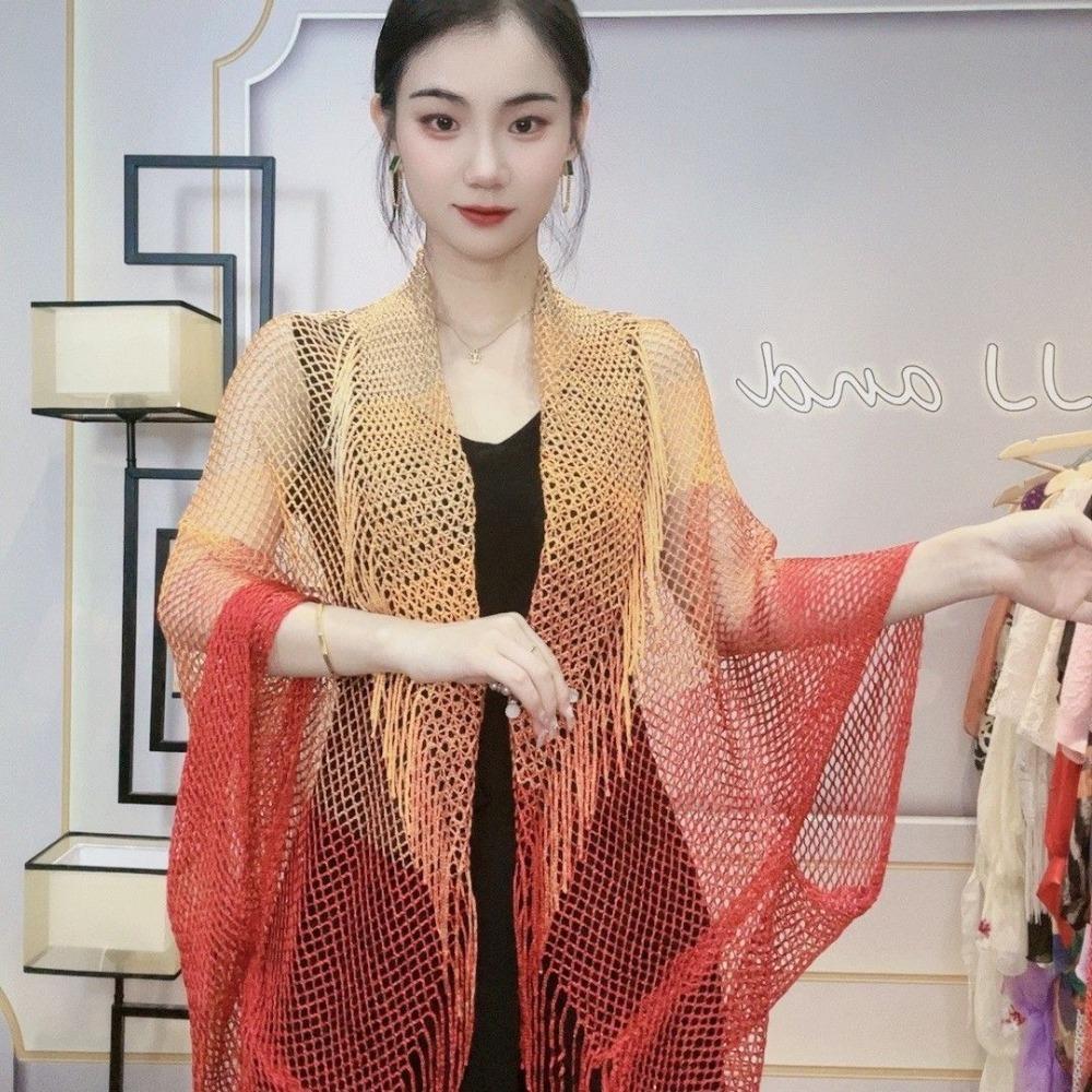 

One Size Fake Collar Shawl Scarf Tassel Knit Tassel Knit Sun Protection Clothing Outdoor Sports