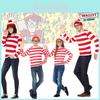 Onde Está Wally Fantasia de Halloween Divertida e Inteligente Roupa de Fantasia Anime Cos Reino Unido