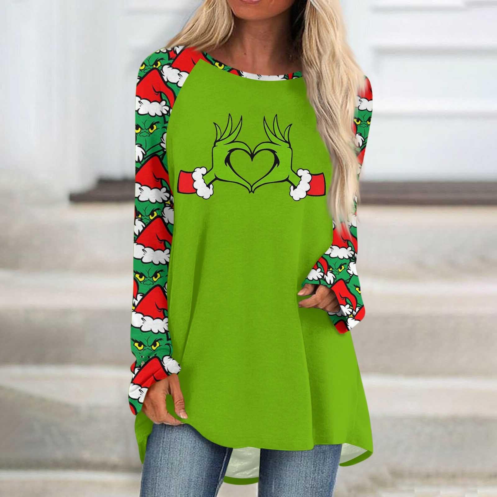 Женская осенне-зимняя повседневная длинная свободная футболка с длинными рукавами — фото 7