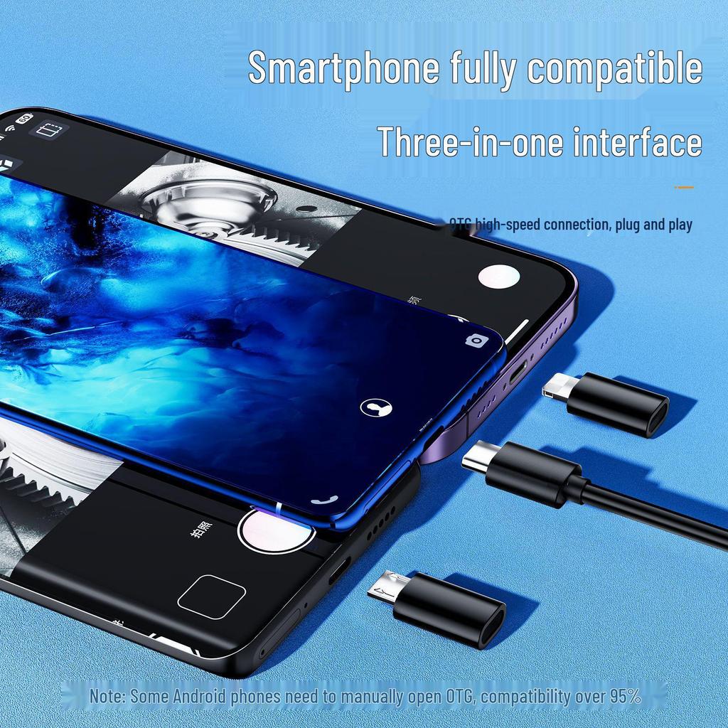 HD Dual Lens Waterproof Endoscope Pipe Camera for Apple Phone – 3 Million Pixel Industrial Probe
