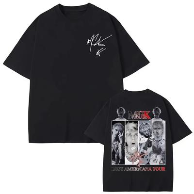 MGK Lost Americana Tour 2026 Graphic T Shirts Hip Hop Fashion Short Sleeve Top Men Women Summer Luxury Casual Vintage Tshirt