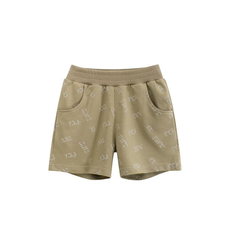 27Kids Children s Clothing Summer Letter Print Shorts for Young Children, Children s Five-Point Shorts, Boys  Pure Cotton Terry Pants 6298 Deep Khaki 130