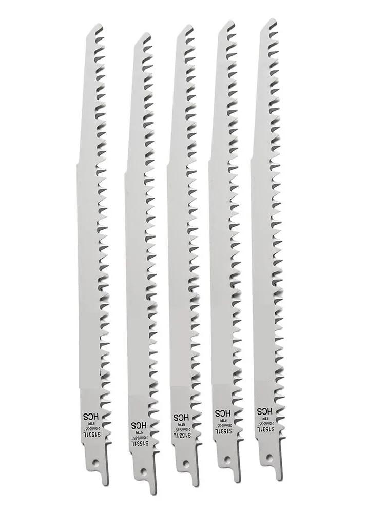 5PCS 240MM HCS Reciprocating Saw Blades S1531L Cutting Curve Hacksaw Blades Power Tool Accessories For Forest Wood Metal