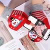 Claus Pattern Apparel Accessories Women Knitted Flip Gloves Autumn Winter Gloves Christmas Gloves