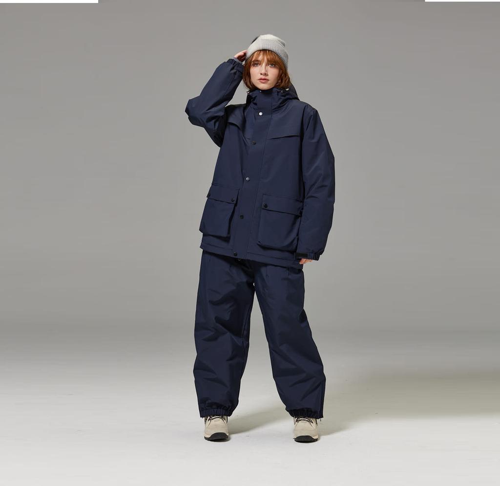 Men's Outdoor Ski Suit Winter Warm Snowboard Suit Waterproof Windproof Skiing Jackets and Pants Set Breathable Insulated Workout Snow Suit for Men