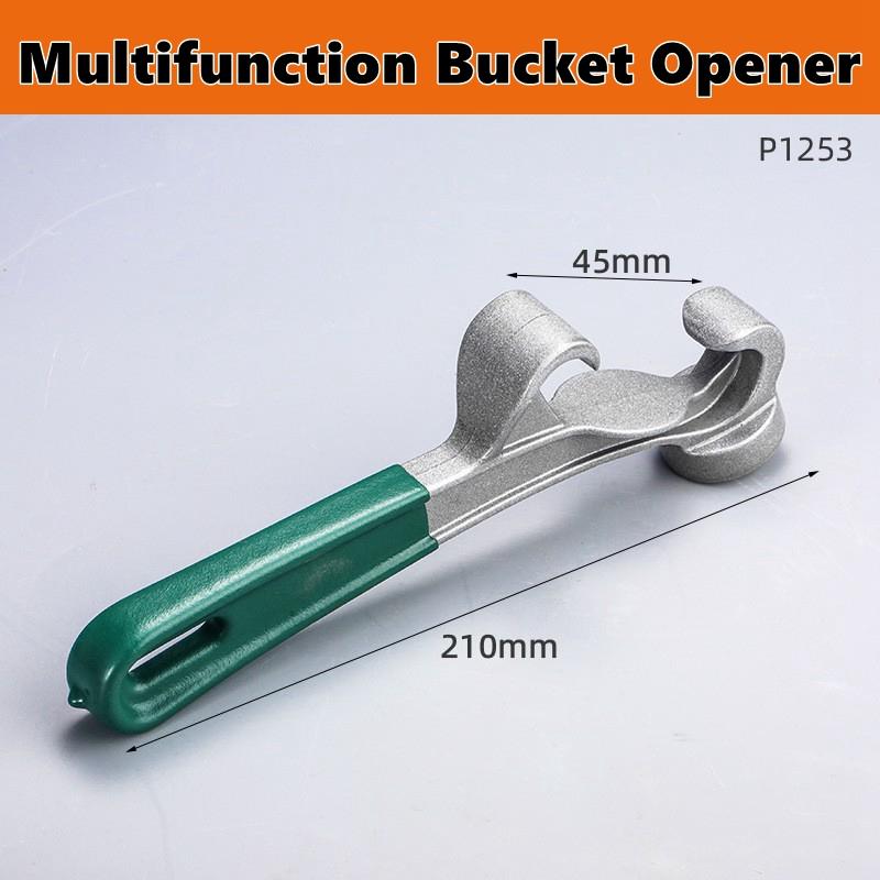 Multifunctional Paint Bucket Open Lid Wrench Bucket Opener Aluminum Alloy Labor Saving Bung Wrench Metal Barrel Lid Opener Tool