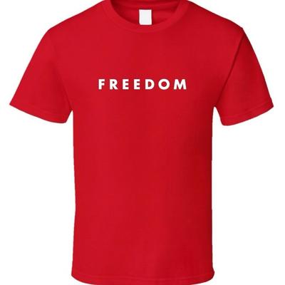 Charlie Kirk Freedom Maglietta Rossa Bianca tee Turning Point