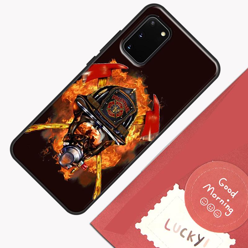 Firefighter Heroes Fireman Case For Samsung Galaxy S22 S21 S23 Ultra Note 20 S8 S9 S10 Note 10 Plus S20 FE Back Cover