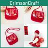 Creative New Year Red Envelope Bag Festive Lightweight Nylon Shoulder Bag For Kids