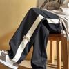 Spring/Summer Plus-Size 2-300 Jin Unisex High-Street Wide-Leg Sweatpants - Casual, Sports-Style, Straight Leg.