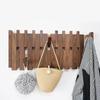 Wooden Wall Coat Racks Double Row Clothes Hooks Bedroom Clothing Organizers Hanger Hat Bag Dress Storage Portable Room Shelf