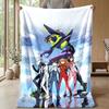 Soft Flannel Blanket Lightweight Cozy Bedroom Living Room CoverNeon Genesis Evangelion