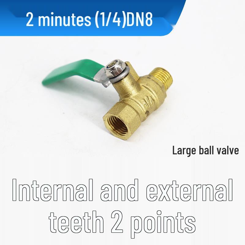 Pneumatic 4-Point Copper Ball Valve Switch for Air Compressor and Water Pipe, Internal/External Thread