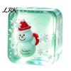 Hand Therapy Squeeze Balls Christmas Clear Cube Toy, Santa Claus Stress for Anxiety Relief Sensory Toys Reduction, Relaxation Ball Xmas Gift Cubes
