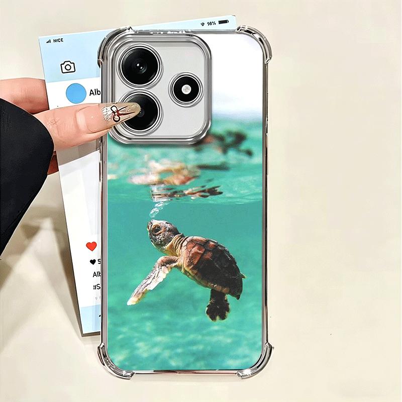 Summer Sea Turtle Cute Soft Phone Case For Xiaomi Poco X7 X8 Pro Max X6 X5 X3 F8 Ultra F7 M8 M7 M5S Redmi 15C 15A 15 14C 13C 12C