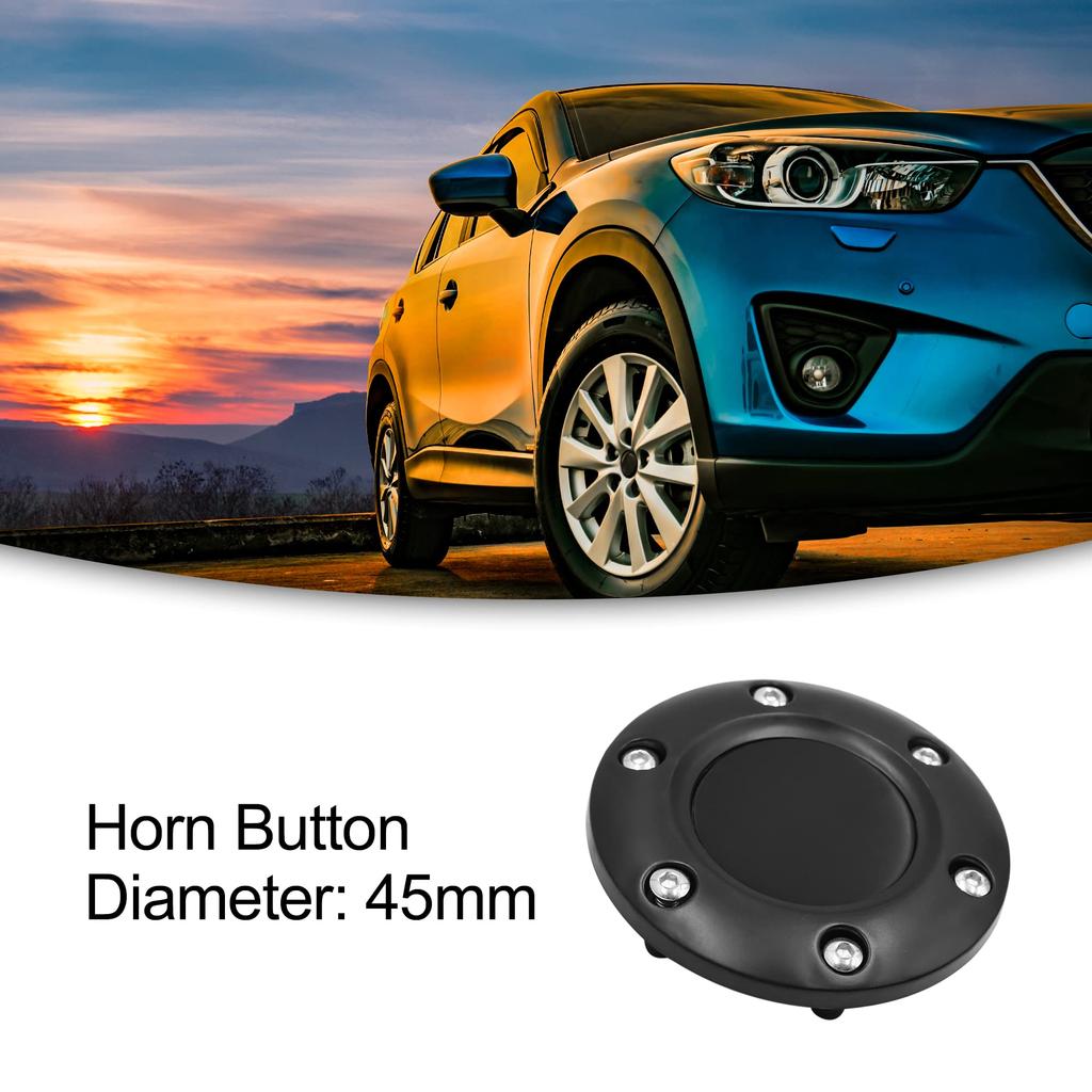 ACROPIX Lenkrad Hupenknopf Abdeckung 85mm Durchmesser 6 Volt Schwarz 1 Stück