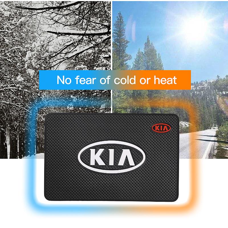 BXAOK1 PVC Car Non Slip Mat Dashboard Phone Anti Slip Gel Pad For KN Kia GT-Line Sportage Ceed Rio Picanto Sorento Soul Cerato Venga