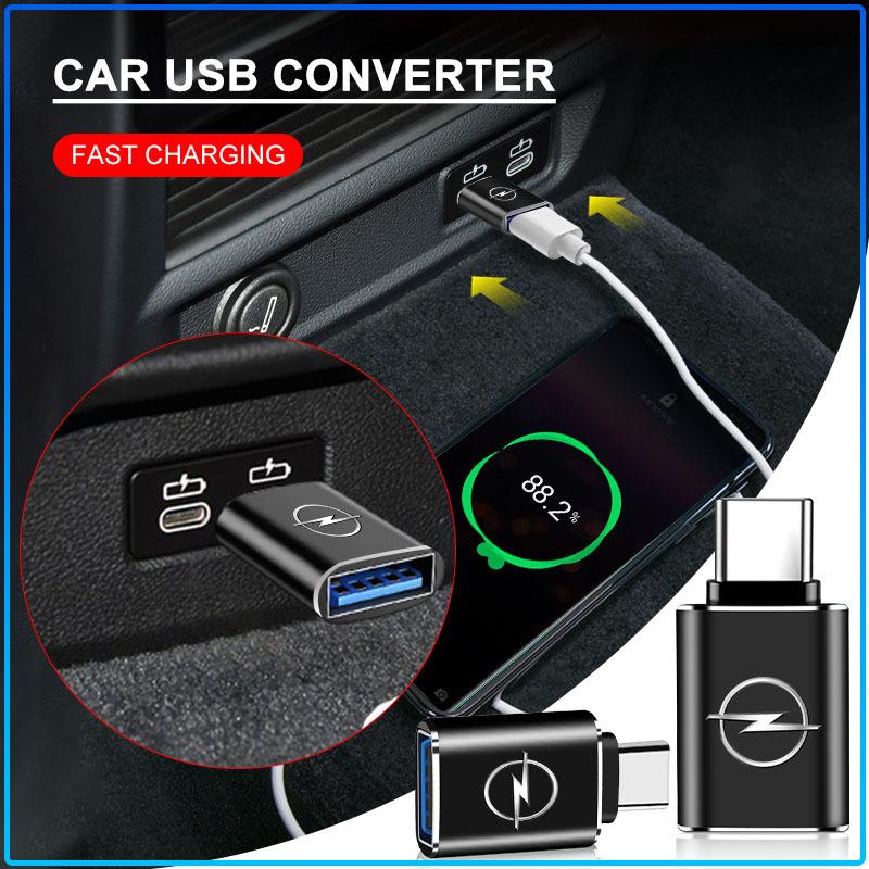 Car Type-C Turn USB3.0 Adapter Auto Converter Interior Parts For Opel Astra C G H Insignia J K Zafira B Corsa Vectra C Corsa C
