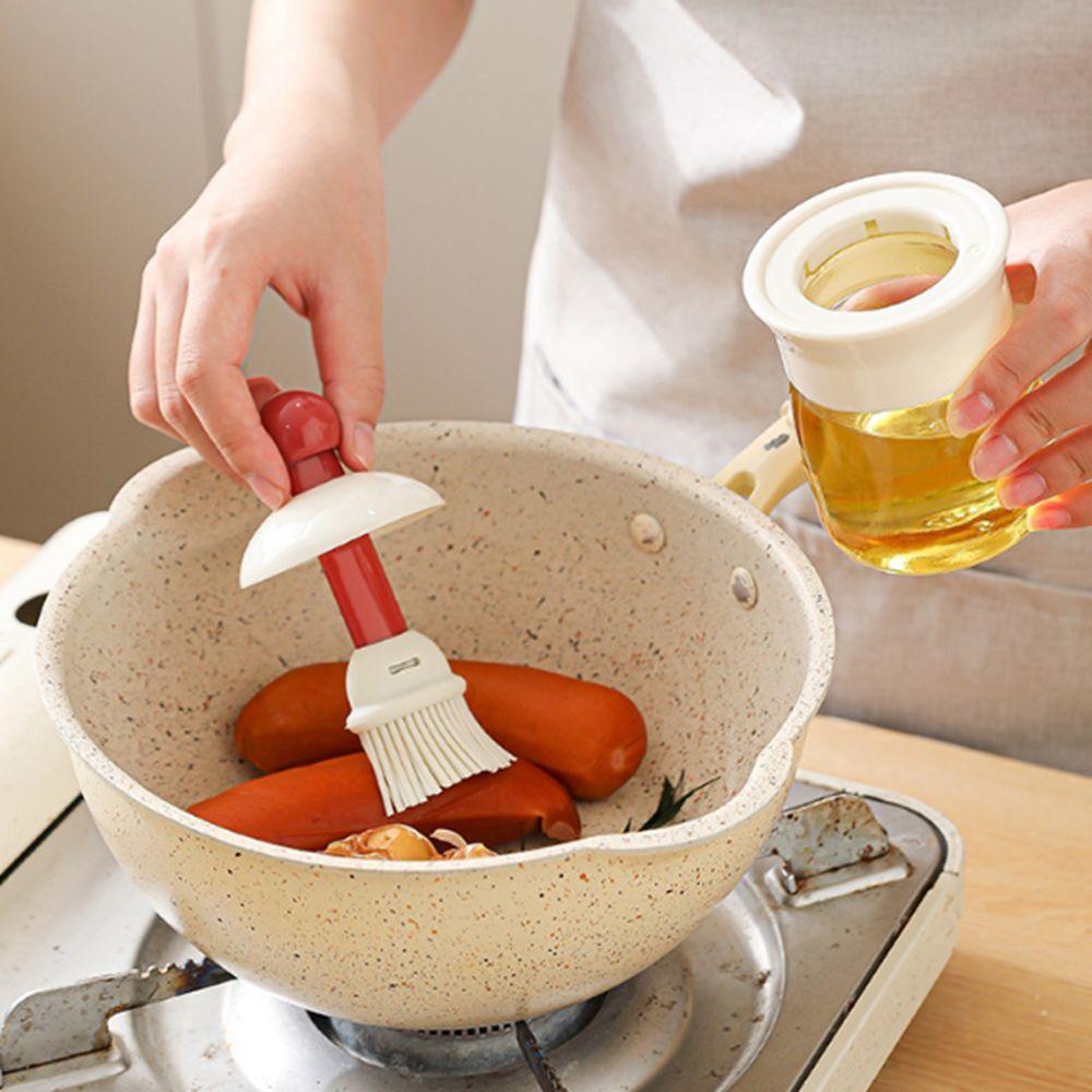 

2-in-1 Kitchen Oil Brush Temperature Resistant Silicone Oil Bottle Oil Brush Bottle Baking зелений
