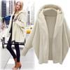 Winter Solid Long Sleeve Jackets 2026 Hooded Loose Plush Coats Large Cardigan Clothes For Women Female Bat Sleeve Clothing 23973