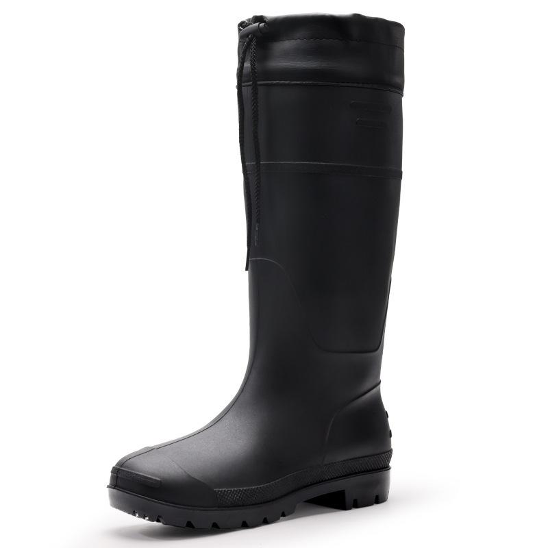 Waterproof Shoes Women's Long Tube Dynamic Waterproof Summer Rain Shoes Black Wear-resistant Outdoor Wading Rain Boots Rubber Shoes