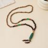 Ethnic Style Wood Necklace & Prayer Beads - Unisex Versatile Chicken Wing Wood Sweater Chain