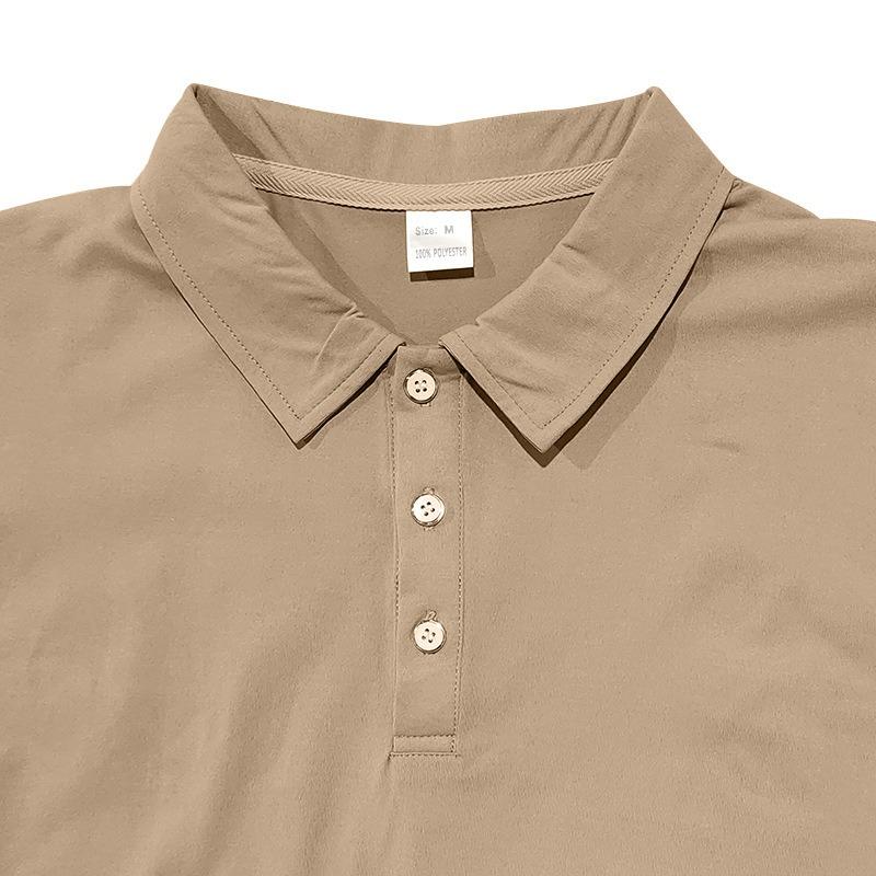 Men American British Style Polo Shirt Slim Fit Short Sleeve Gentleman Summer Casual Solid Color Pullover Tops