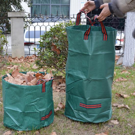 Leaf Bag Collapsible Large Capacity Heavy Duty Leaf Collector with Reinforced Handles Garden Trash Bag for Leaves Twigs