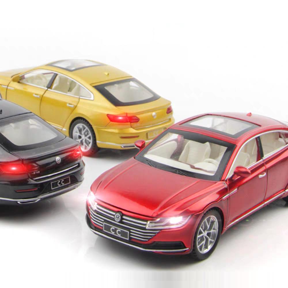 Volkswagen Arteon CC Sport Coupe Simulation Diecast & Toy Vehicles Sounds & Light Pull Back Car 1:32 Alloy Model Gifts For Children