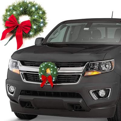 Auto Weihnachtsgirlande Dekoration Auto mit Lichtern Geeignet für LKW SUV Weihnachtsfeiertag Autodekoration