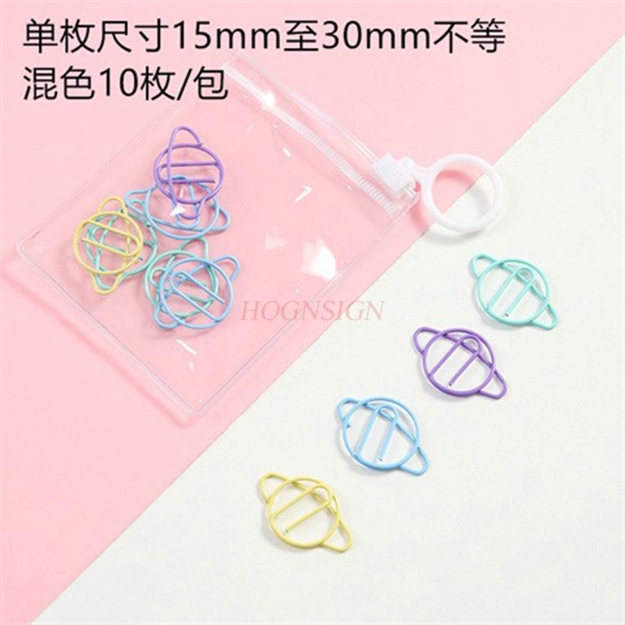 10PCS Cute Cartoon Paper Clip, Colorful Small Animal Paper Clip, Bookmark Clip, Office Stationery, Candy Color