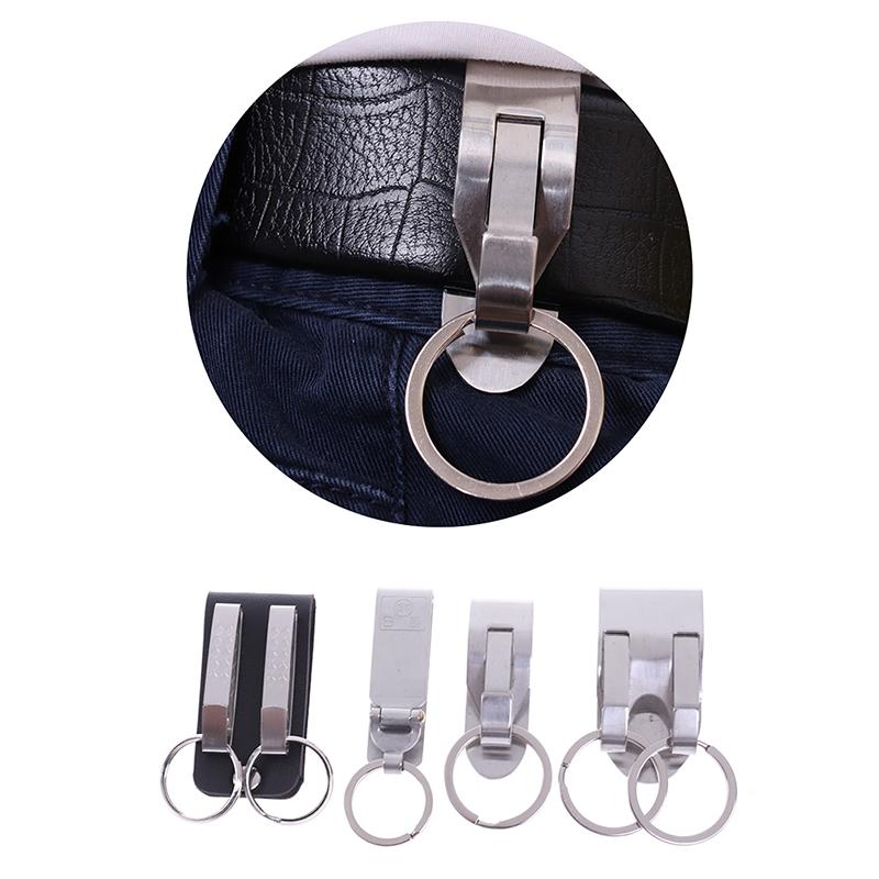 Porte-clés à libération rapide en acier inoxydable, clip de ceinture, mousqueton, porte-anneau, boucle