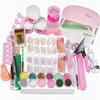 Nail Art Powder Kit 12 Colors Glitter White Clear French Acrylic for Beginners Home Use Full Set