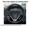Hand Sewing Car Steering Wheel Cover For Honda CR-V CRV 2012 2013 2014 2015 2016