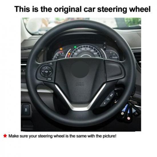 Hand Sewing Car Steering Wheel Cover For Honda CR-V CRV 2012 2013 2014 2015 2016