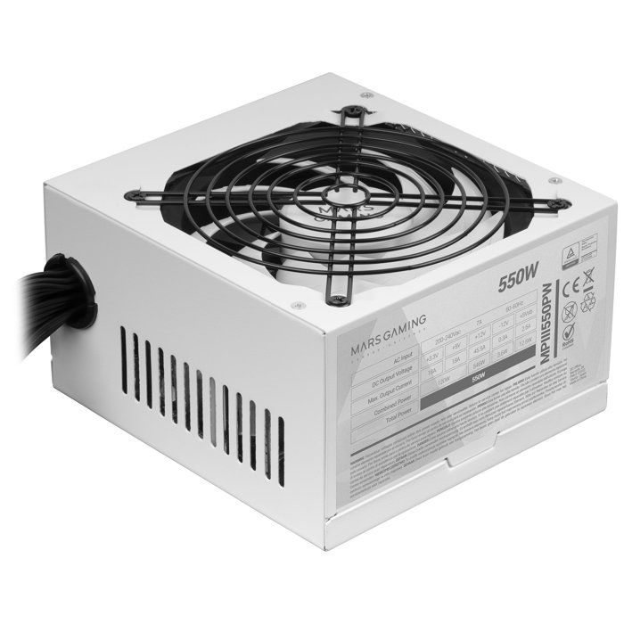 Alimentation ATX - Mars Gaming - MPIII550P - 550W - 5 Ans Garantie - Ventilateur FDB 120mm